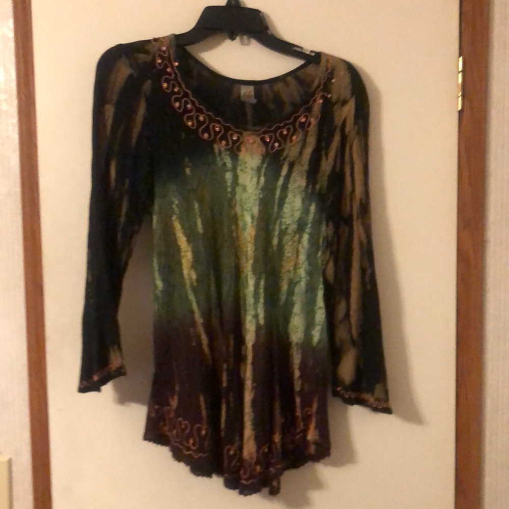 COPY - India Boutique Multicolor sequined long sleeve tunic